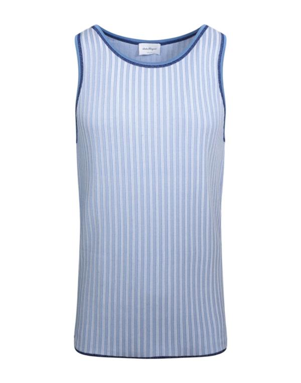 【送料無料】 フェラガモ メンズ タンクトップ トップス Tank top Blue