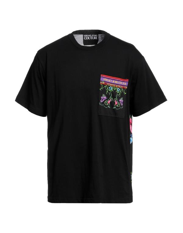 【送料無料】 ヴェルサーチ メンズ Tシャツ トップス T-shirt Black