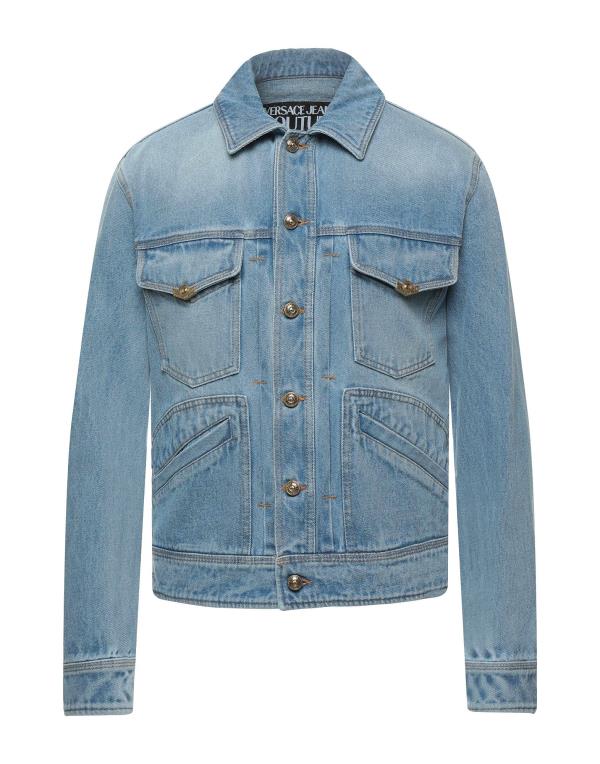 【送料無料】 ヴェルサーチ メンズ ジャケット・ブルゾン デニムジャケット アウター Denim jacket Blue