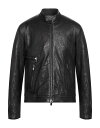 【送料無料】 ヤコブ コーエン メンズ ジャケット・ブルゾン アウター Biker jacket Black