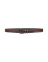 【送料無料】 ヒューゴボス メンズ ベルト アクセサリー Leather belt Brown