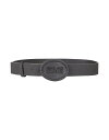 【送料無料】 ヴェルサーチ メンズ ベルト アクセサリー Leather belt Black