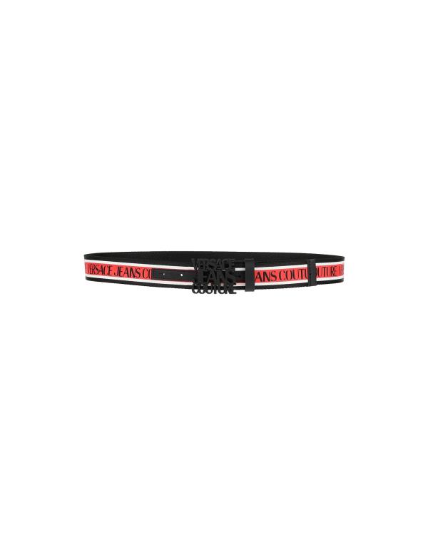 【送料無料】 ヴェルサーチ メンズ ベルト アクセサリー Fabric belt Black