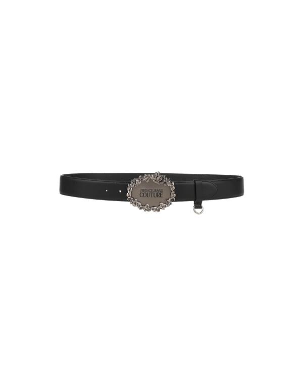 ヴェルサーチェ ビジネスベルト メンズ 【送料無料】 ヴェルサーチ メンズ ベルト アクセサリー Leather belt Black