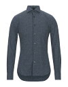 【送料無料】 ザカス メンズ シャツ トップス Patterned shirt Midnight blue