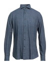 【送料無料】 ザカス メンズ シャツ トップス Patterned shirt Midnight blue