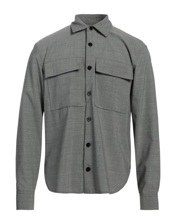 カルバン・クライン 【送料無料】 カルバンクライン メンズ シャツ トップス Solid color shirt Steel grey