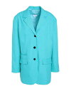 トップショップ 【送料無料】 トップショップ レディース ジャケット・ブルゾン ブレザー アウター Blazer Turquoise