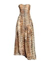 【送料無料】 エルマンノ シェルヴィーノ レディース ワンピース トップス Long dress Camel