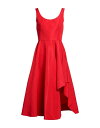 【送料無料】 アレキサンダー・マックイーン レディース ワンピース トップス Midi dress Red