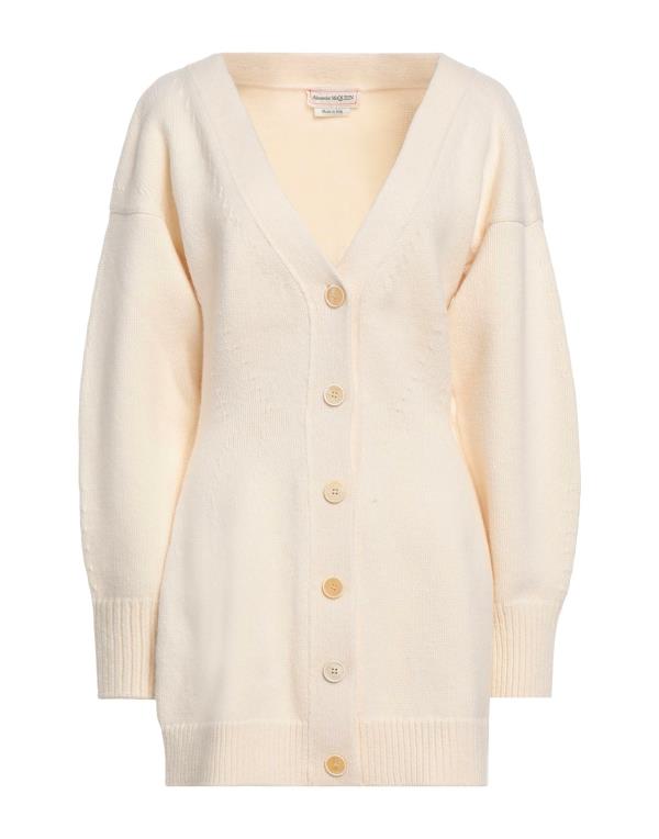 【送料無料】 アレキサンダー・マックイーン レディース カーディガン アウター Cardigan Off white