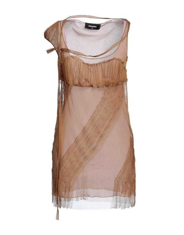 【送料無料】 ディースクエアード レディース ワンピース トップス Short dress Camel