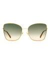 【送料無料】 ジミーチュー レディース サングラス・アイウェア アクセサリー Sunglasses Gold