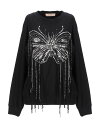 【送料無料】 ツインセット レディース パーカー・スウェット アウター Sweatshirt Black