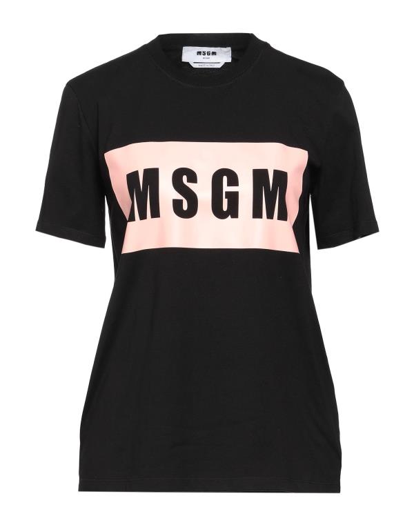 【送料無料】 エムエスジイエム レディース Tシャツ トップス T-shirt Black