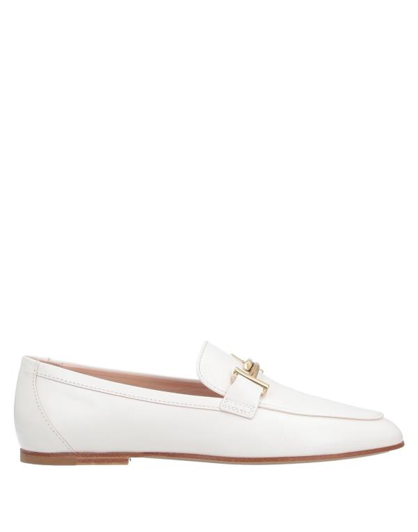 【送料無料】 トッズ レディース スリッポン・ローファー シューズ Loafers Ivory