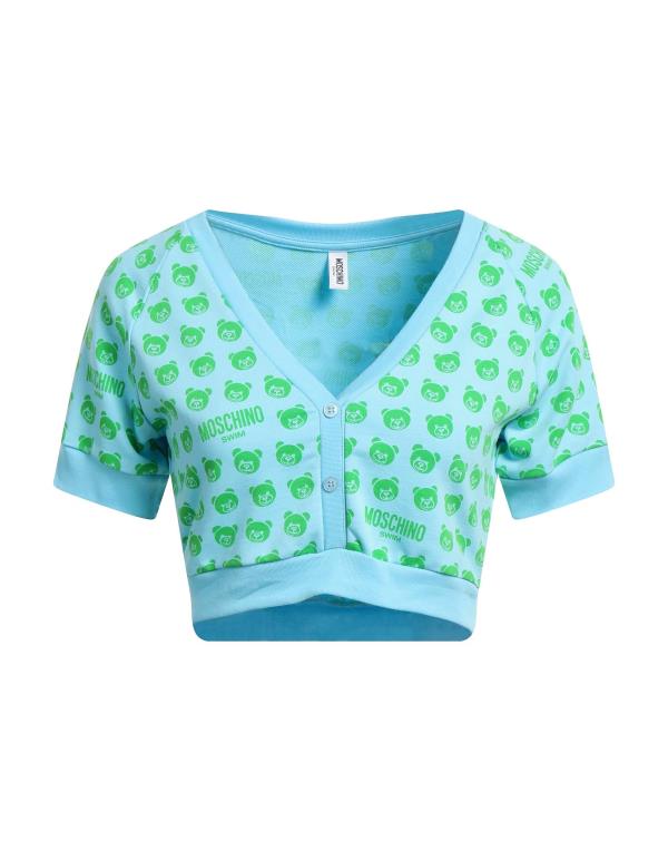 【送料無料】 モスキーノ レディース Tシャツ トップス T-shirt Sky blue