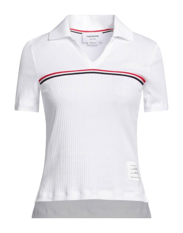 【送料無料】 トムブラウン レディース ポロシャツ トップス Polo shirt White
