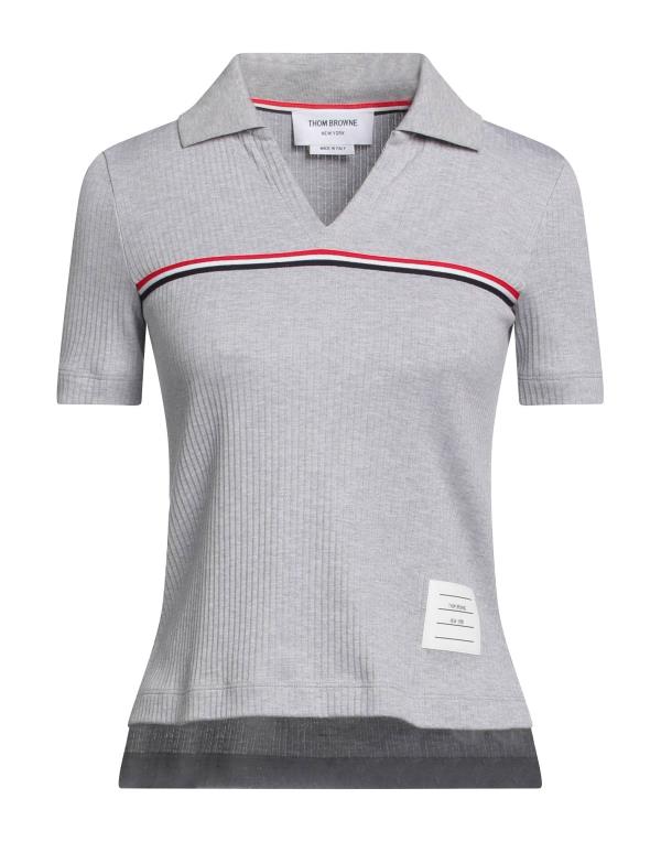 【送料無料】 トムブラウン レディース ポロシャツ トップス Polo shirt Light grey