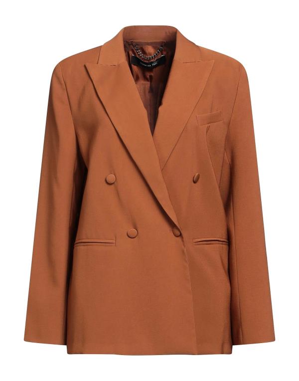 【送料無料】 フェデリカ トシ レディース ジャケット・ブルゾン ブレザー アウター Blazer Brown