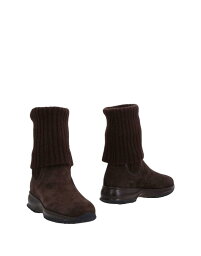 【送料無料】 ホーガン レディース ブーツ・レインブーツ シューズ Ankle boot Dark brown