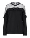 【送料無料】 レッドバレンティノ レディース パーカー・スウェット アウター Sweatshirt Black