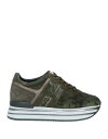 【送料無料】 ホーガン レディース スニーカー シューズ Sneakers Military green