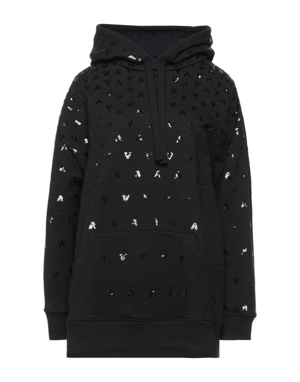 【送料無料】 ヴァレンティノ レディース パーカー・スウェット フーディー アウター Hooded sweatshirt Black