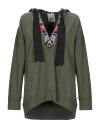 【送料無料】 ジジル レディース パーカー・スウェット フーディー アウター Hooded sweatshirt Military green