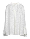 yz X[xjA[ fB[X Vc gbvX Solid color shirts & blouses White