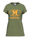  エム ミッソーニ レディース Tシャツ トップス T-shirt Military green