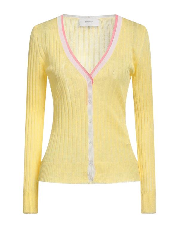 【送料無料】 ビートライス レディース カーディガン アウター Cardigan Yellow