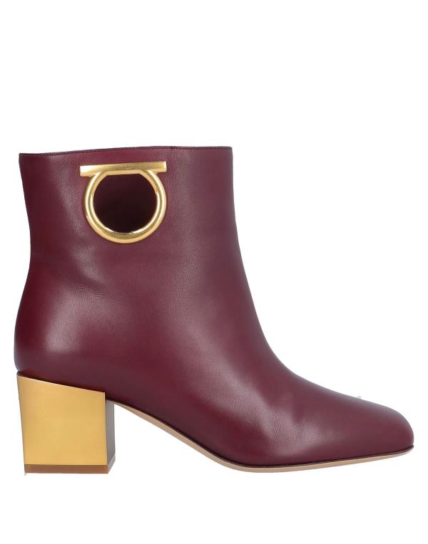 サルヴァトーレ・フェラガモ 【送料無料】 フェラガモ レディース ブーツ・レインブーツ ブーティ シューズ Ankle boot Burgundy