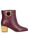 サルヴァトーレ・フェラガモ 【送料無料】 フェラガモ レディース ブーツ・レインブーツ ブーティ シューズ Ankle boot Burgundy