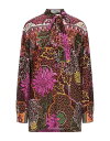 【送料無料】 ヴァレンティノ レディース シャツ トップス Floral shirts & blouses Burgundy