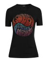 【送料無料】 ヴェルサーチ レディース Tシャツ トップス T-shirt Black