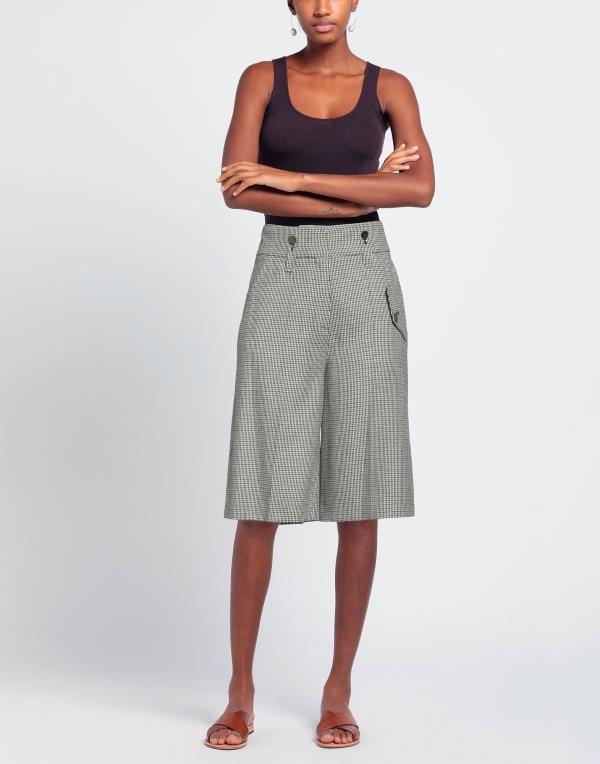 【送料無料】 イレブンティ レディース カジュアルパンツ クロップドパンツ ボトムス Cropped pants & culottes Military green