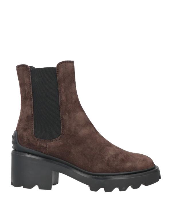 トッズ ブーツ レディース 【送料無料】 トッズ レディース ブーツ・レインブーツ ブーティ シューズ Ankle boot Dark brown