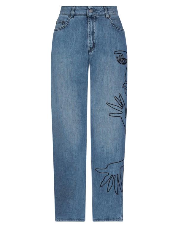 【送料無料】 モスキーノ レディース デニムパンツ ジーンズ ボトムス Denim pants Blue