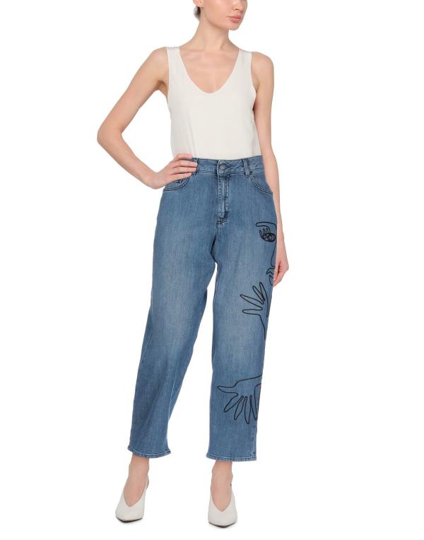 【送料無料】 モスキーノ レディース デニムパンツ ジーンズ ボトムス Denim pants Blue