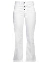  リュージョー レディース デニムパンツ ボトムス Bootcut Jeans White