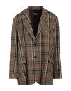 【送料無料】 モーテル レディース ジャケット・ブルゾン ブレザー アウター Blazer Military green