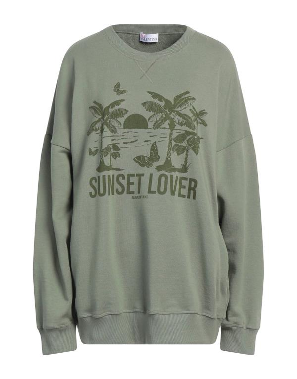 【送料無料】 レッドバレンティノ レディース パーカー・スウェット アウター Sweatshirt Military greenのサムネイル
