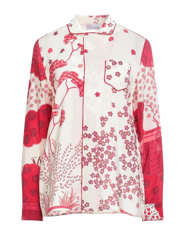 【送料無料】 レッドバレンティノ レディース シャツ トップス Floral shirts & blouses Burgundy
