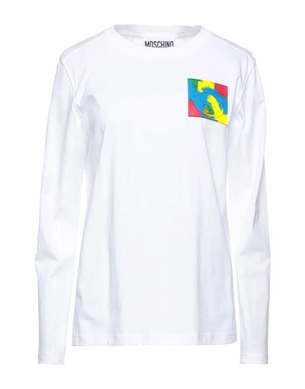 【送料無料】 モスキーノ レディース Tシャツ トップス T-shirt White