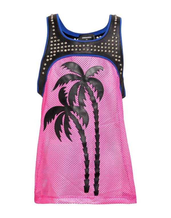 【送料無料】 ディースクエアード レディース タンクトップ トップス Tank top Fuchsia