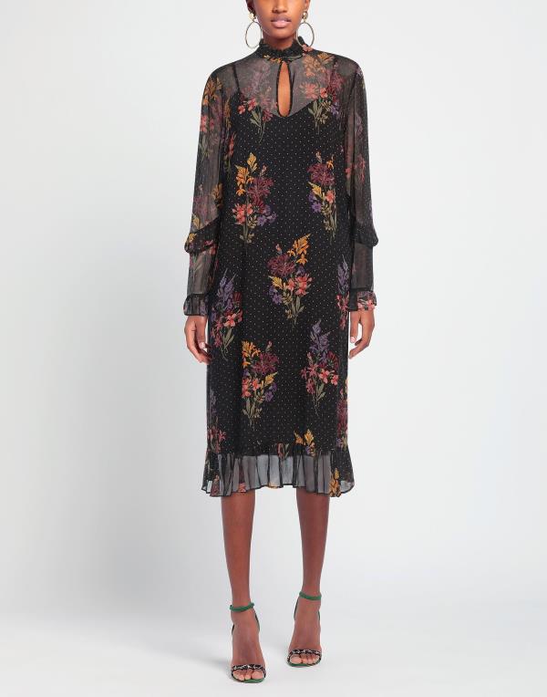 【送料無料】 ツインセット レディース ワンピース トップス Midi dress Black