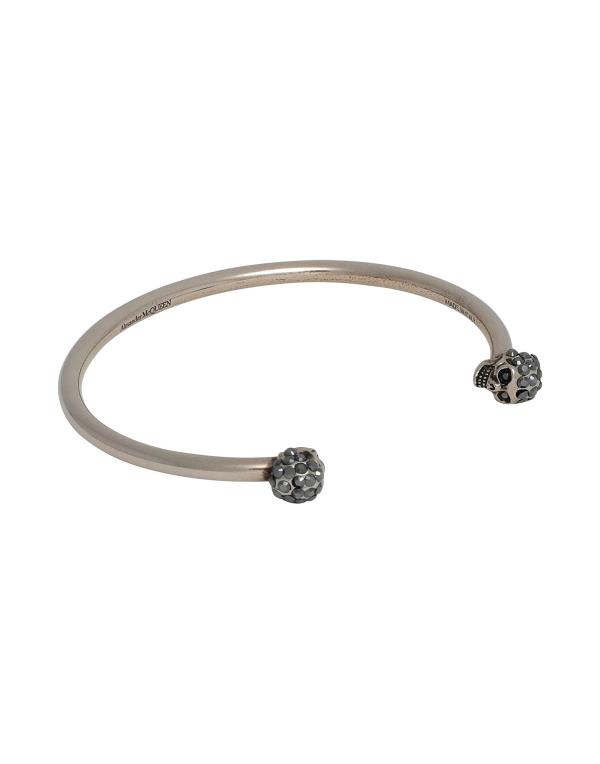 【送料無料】 アレキサンダー・マックイーン レディース ブレスレット・バングル・アンクレット アクセサリー Bracelet Steel grey