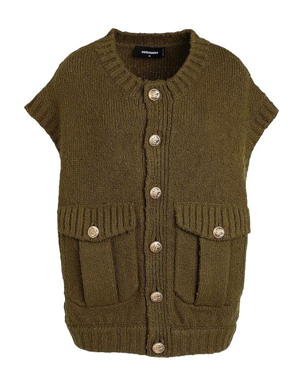 【送料無料】 ディースクエアード レディース カーディガン アウター Cardigan Military green