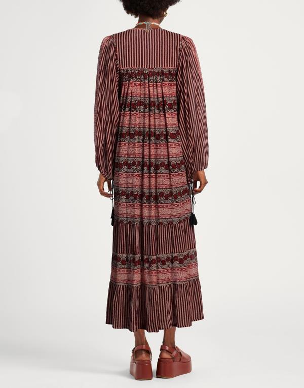 【送料無料】 アンティックバティック レディース ワンピース トップス Long dress Red